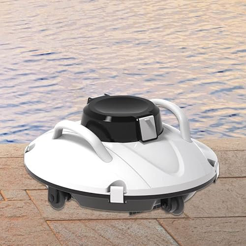 YUNYN Cordless Automatic Pool Cleaner, Vacuum Cleanerfor Above Ground Pool & Inground Swimming Pool, Strong Suction, for Above Ground Flat Pool up to 550 Sq.Ft