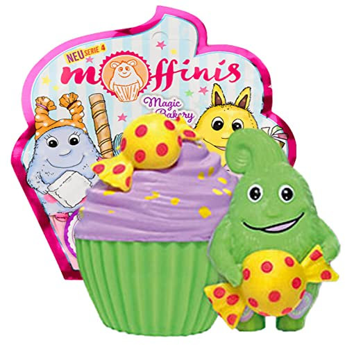 Generisch Blue Ocean Moffinis Figur Sammelfigur Serie 4 - Magic Bakery - Moffini Muffin Monster - Figur Fred (Duftet)