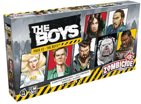 CMON, Zombicide 2. Edition — The Boys Pack 2: The Boys, miniatyrförlängning, finsmakare spel, Dungeon Crawler, 1–6 spelare, från 14 år, 60 minuter, tyska, flerspråkig