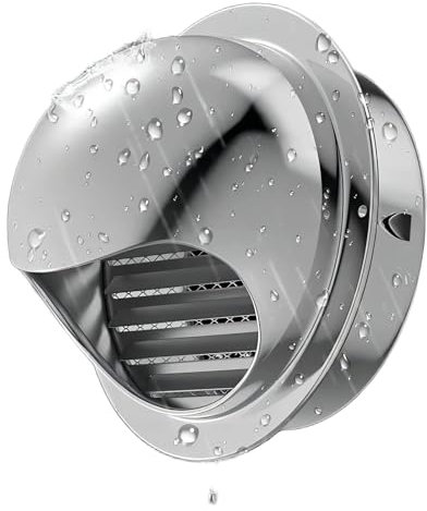 Duchunsheng Griglia Aerazione A Sfera Canna Fumaria Inox Griglia di Ventilazione Rotonda Esterno, Griglia Aerazione Comignolo Canna Fumaria Griglia Aerazione Tonda, Presa di Ventilazione A Parete