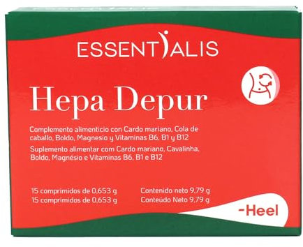 Essentialis Hepa Depur-Con vitaminas B1, B6 y B12-Metabolismo de bebidas y otros alimentos-Protege tu hígado-Efecto antiresaca-15 comprimidos veganos-Anticípate al exceso tomando 1 comprimido