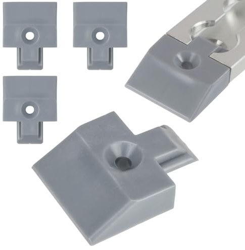 Safetytex Endkappen Zurrschienen vierkant 34 mm Kunststoff grau 4 Stück | Einsteckkappe, eckige Form, langlebig, sicherer Transport, Schutzabdeckung, passgenau, stabile Verarbeitung