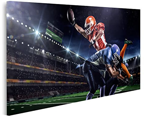 islandburner Prime Bild auf Leinwand American Football Spieler Action Stadion Stadion Super Bowl Bilder Wandbilder Poster