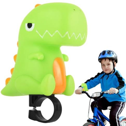 Qutalmi Squeeze Fahrradhupe Kinder, Cartoon Dinosaurier Einhorn Fahrradklingel, Hupe Fahrrad Klingel, Roller Laufrad Dreirad Zubehör, Zum Drücken Und Loshupen, Einfache Montage