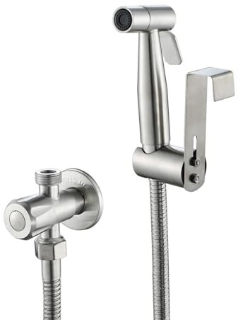 Bidet Handbrause Set Für Toilette Handbrausen Bidet Brause G1/2” Ventil Mit Schlauch Edelstahl Wc Bad Bidet Aufsatz Waschen Duschkopf Booster Handdusche Ausspülen Einfache Handhabung