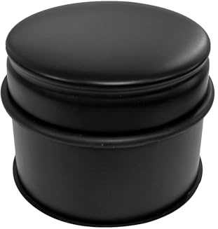 Perel Fermaporta, rotondo in acciaio inossidabile, fermaporta da pavimento, confezione da 4, resistente, senza foratura, anello protettivo in gomma inferiore antiscivolo, nero, 1 kg