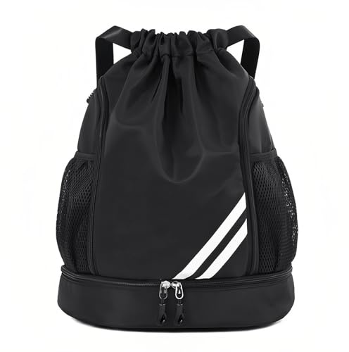 ALI2 Sportbeutel Schwarz,Turnbeutel Jungen,Große Kapazität Kordelzug Turnbeutel Wasserdicht,Sportbeutel Junge Mädchen,Sporttasche Für Sport Und Reisen,Mode Sport Rucksäcke