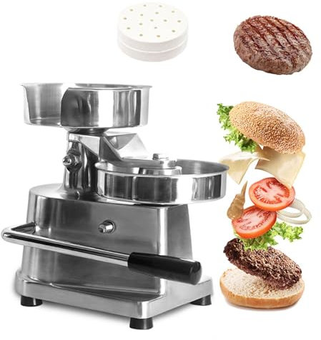 LYFDPN Kommerzieller Hamburger-Patty-Press-Maker, für große gefüllte Burger, Grill-Burger-Presswerkzeug, für kommerzielle Hamburger (15cm)