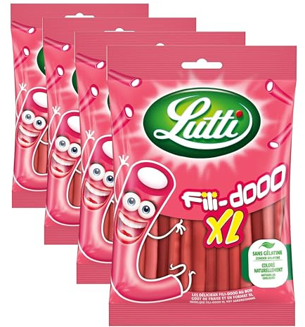 Lutti Fili-dooo Fraise XL 180g (Lot de 4)