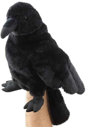 Uni-Toys – Handdocka med roterande huvud – 31 cm (höjd) – plyschdocka, fågel – plyschdjur, gosedjur