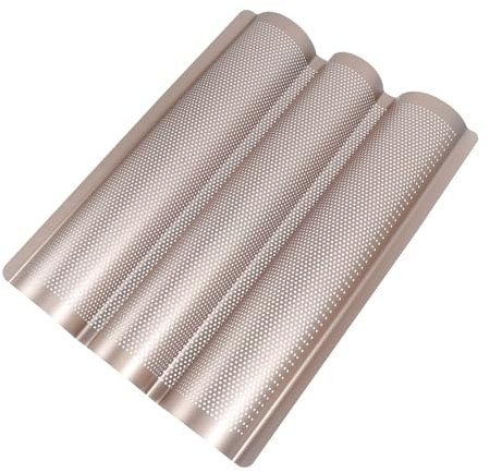 Cabilock 1pieza Bandeja De Horno Antiadherente De Moldes Francés De Resistente Para Hornear Casa y Panaderías Color Dorado