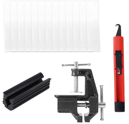 Lyreh Regripping Kit Golf, Verktyg för Borttagning av Golfgrepp Inkluderar Skruvklämma, Indragbar Krokkniv, Gummiklämma, Dubbelsidiga Tejper, för Ersättningsinstallation (Inget Lösningsmedel)