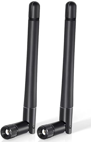2 Pcs WiFi Antenna RP-SMA WiFi Aerial 2.4GHz 5.8GHz 5GHz 3dBi MIMO Male Antenna Band External Connector for Router Network Card USB Adapter Monitor PC Video Surveillance