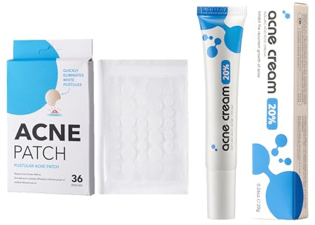 Acne Cream + Patch Finnar, Hudterapi Cream, Fuktgivande Lotion Anti-Fläckar, Hudterapi Kräm, för Acne-Trend Hud, För Frisk Och Ljus Hud, Lämplig för Alla Hudtyper