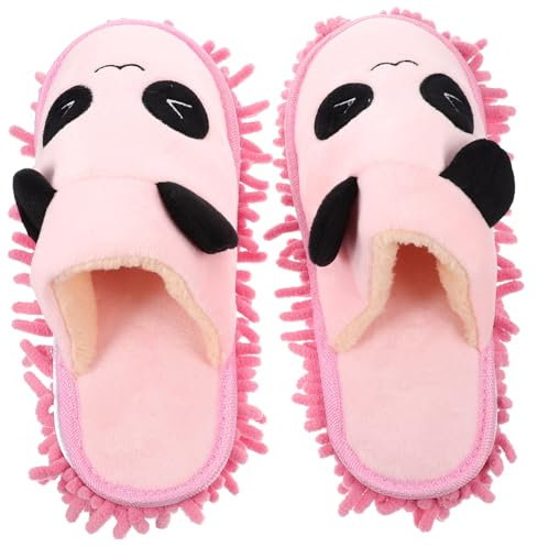 UPKOCH Pantoufles de Nettoyage de Sol Réutilisables pour Adultes et Mules Mops Doux Absorbants Lavables Main et Machine Pratiques pour Balayer et Laver les Sols sans Effort