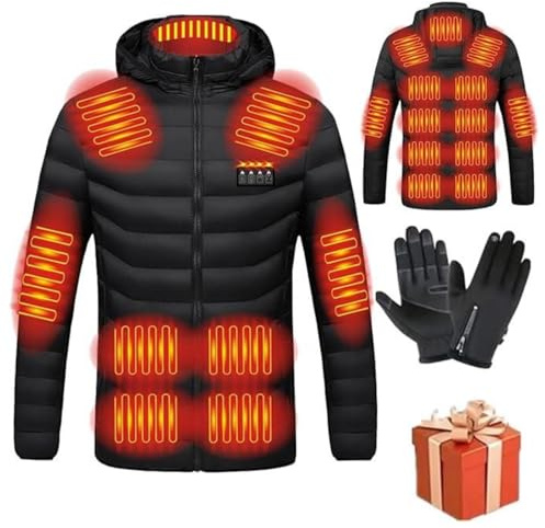 Veste Chauffante Femme Homme éLectrique Usb Avec 21 Zones De Chauffage 3 Niveaux De Chaleur Gilet Manteau LéGer Et Chaud Hiver Blouson Chauffant D'ExtéRieur VêTement Pour Moto Chasse RandonnéE Ski