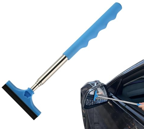 Raclette pour Pare-Brise - Nettoyeur À Raclette Télescopique pour Vitres | Essuie-Glaces Rétroviseur Automobile | Camion SUV Berline Utilisation Extérieure Trajets Quotidiens Et Voyage
