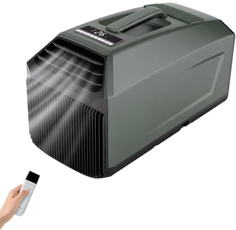 Aire Acondicionado Portátil De 5100 Btu, Unidad De Aire Acondicionado Para Tienda De Campaña, 3 Velocidades, Control Remoto Y Táctil, Temporizador De 24 Horas, Silencioso 36-49 Db, Aire Acondic green