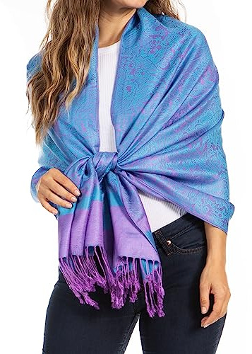 Sakkas Soft Pashmina Feel Paisley Design Schal/Stola