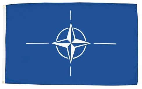 AZ FLAG Bandiera OTAN 90x60cm - Bandiera ORGANIZZAZIONE Internazionale 60 x 90 cm