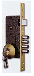 Ezcurra M85212 - Cerradura seguridad e2010/3 esmalte 2 11 ds15/70 derecha centro largo
