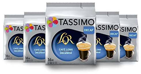 Tassimo, 80 Dosettes Café Long Décaféiné L'OR, Compatibles avec TASSIMO