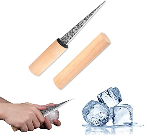 N.F. Pics à Glace Japonais, Outil Brise-Glace Manuel Portable pour la Maison, la Cuisine, Le Bar, Le Camping, Le Pique-Nique, Le Restaurant, Le Couteau à Glace pilée, Le Coupe-Glace