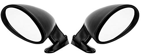 Rétroviseur extérieur de voiture vintage, 1 paire de rétroviseurs de porte latéraux universels noirs accessoire de modification de voiture vintage