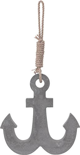 matrasa Beton Dekoanker mit Sisal Strick - Dekoration Maritim Dekoanker Beton Anker 21x21x3cm