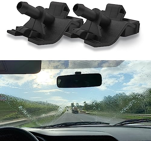 2 PCS Front Windshield Washer Nozzles, Windshield Washer Nozzle Kit, 85381-12300 Washer Spray Jet Kit Compatible with Lexus, Scion, Toyota