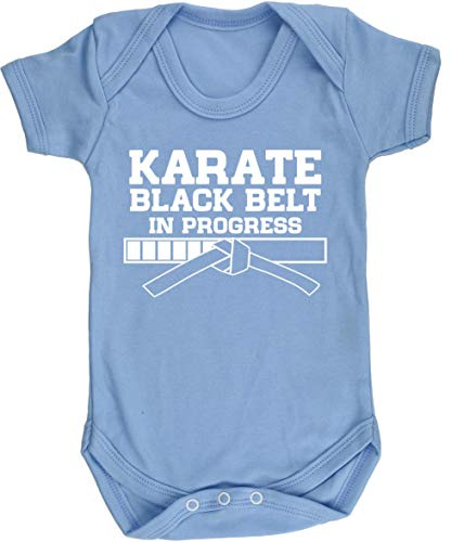Hippowarehouse Karate Black Belt in Progress baby vest bodysuit (short sleeve) boys girls