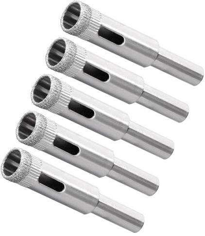 CoCud Punte da Trapano per Seghe a Tazza Diamantate, Diametro di Foratura 10mm / 3/8, Punta da Trapano in Acciaio al Carbonio Nichelato per Piastrelle Ceramica Marmo Pietra 5pz
