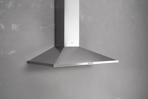 SILVERLINE Cappa da Cucina a Parete 2240.9.733.04-90 cm, Aspirazione Massima 295m³/h, Lampada LED 1x3 W
