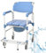 Silla con inodoro con ruedas,Silla de ruedas con inodoro para ducha,Sillas de ruedas de baño combinadas con reposapiés abatibles,Silla de ducha impermeable con reposabrazos,respaldo y ruedas Placa d