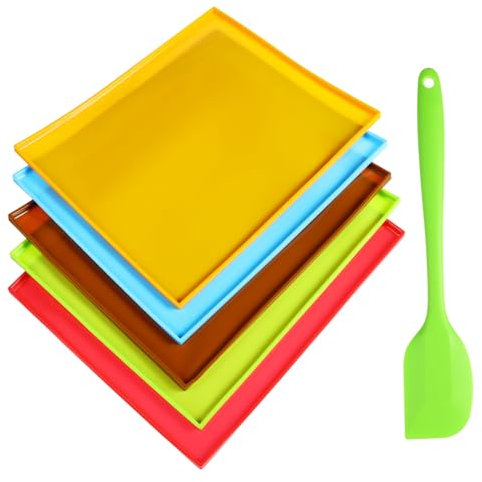 HOLIDYOYO Juego de Espátulas para Hornear de Silicona Antiadherentes Tapetes para Hornear Galletas