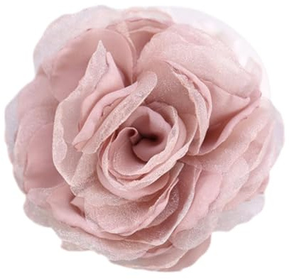 UxicRuya Blumenbrosche aus Satin, Kleidungsaccessoires für Zeremonienpartys, Rosa
