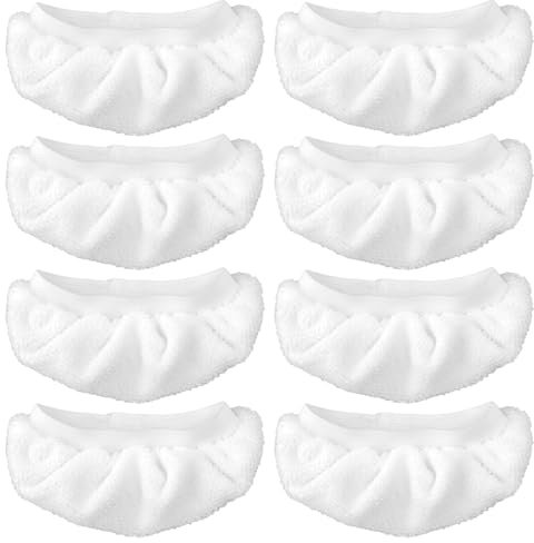 XIHIRCD 8pcs Steam Mop Pads, Steam Cleaner Microfiber Cloths Cover Steam Mop Covers Steam Mop Replacement Pads for Bissell Steam Shot, Dupray, PurSteam, Comforday Handheld Steam Cleaner