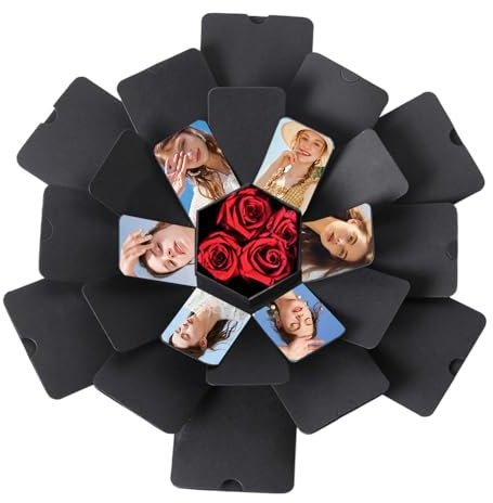 Überraschungs-Geschenkbox, Fotobox-Geschenk | Explosive Geschenkbox Scrapbook-Box mit 6 Gesichtern - Fotoalbum, Scrapbook, einzigartige Überraschungs-Geburtstagsbox für den Valentinstag, Geburtstag