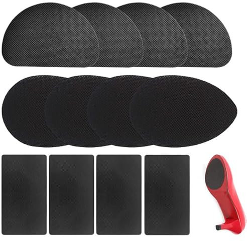 12Pcs Anti Rutsch Sohle Pads,Schuhsohlen Reparatur Gummisohlen Zum Aufkleben Schuhreparatur Set Sohle für Filzschuhe,Kann Geschnitten Werden Rutschfester Gummischuhboden,für Die Meisten Schuhsohlen