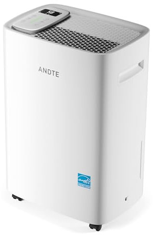 52 Pints Energy Star Dehumidifier for Basement, 4500 Sq.Ft Home Dehumidifier Large Room Dehumidifiers with Drain Hose for Bathroom Living room, Smart Humidity Control, Touch Control Panel