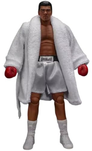 Fuwraixis Figure d'azione del campione di pugilato|Figure mobili e accessori Ali|3 set di sculture per teste|con mantello|Oggetti da collezione per i fan della boxe|Regali decorativi