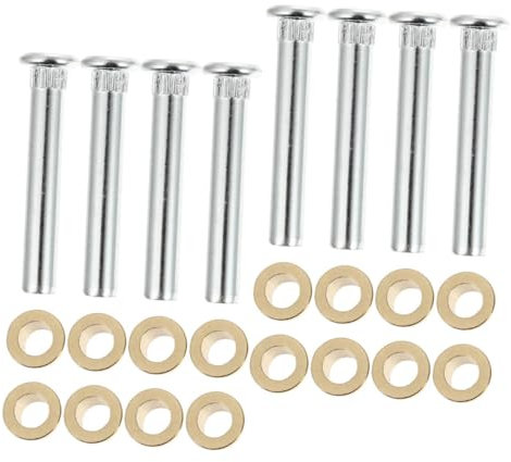 CHICAMPERA Kit Perni e Boccole Per Cerniere Delle Porte, 8 Pezzi, Perni a Rulli in Lega Di Alluminio Con Boccole Di Ricambio, Compatibili Con