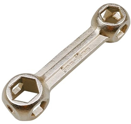 HOUSON Chiave a bussola multifunzione 10 in 1 per riparazione di biciclette, set di attrezzi esagonali per bicicletta, chiavi a rullo, 6 – 15 mm, BT111