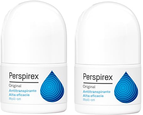 Perspirex ® | Perspirex Original | Desodorante Antitranspirante Axilas Roll On para una protección y frescura anti sudor de hasta 5 días | Pack de 2-40 Ml