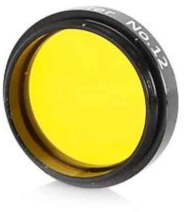 Teleskop 2 Stück sechsfarbiger Nebelfilter 1,25 Zoll 31,7 mm Mondfilter(Yellow)