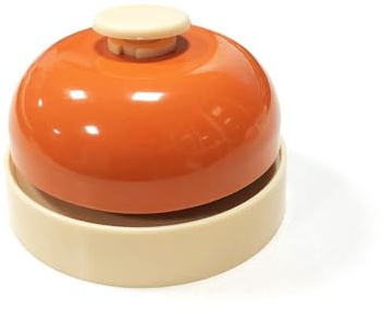 Bar Counter Ringing,Guests Restaurant Order Bell,Dining Reception Bell,Reception Desk Bell for Service,Mini Service Bell(orange)