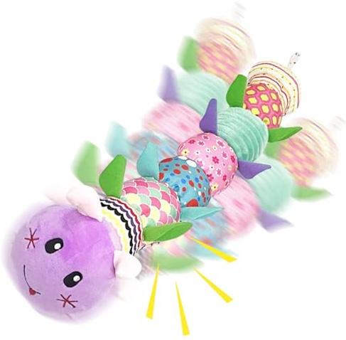 Bunte Babyrassel - 9,84x7,09x1,97 Zoll Musikalischer Plüsch, Weiches Interaktives Kuscheltier Für Kleinkinder Mädchen Neugeborene | Sicheres Langlebiges Materialwachstum Entwicklungsspiel