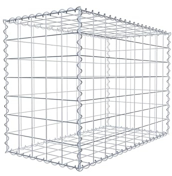 GABIONA – Gabione 100 x 70 x 50 cm – galvaniserad och väderbeständig – robust gabionkorg med maskstorlek 10 x 10 cm