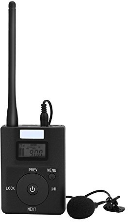 Transmisor de Audio, Transmisor de Audio Inalámbrico Estéreo Adaptador de Radiodifusión Portátil Radio FM de Baja Potencia con Antena