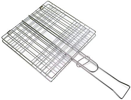 Tredoni Trdoni Pince de Tourne-Filet de Gril pour Barbecue en Acier Inoxydable 20cm - Tourne-Support de Grille de BBQ de Foie/Kebab Viande/Poisson